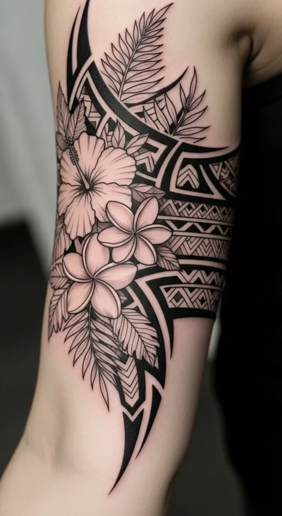 Floral Tribal Armband Design