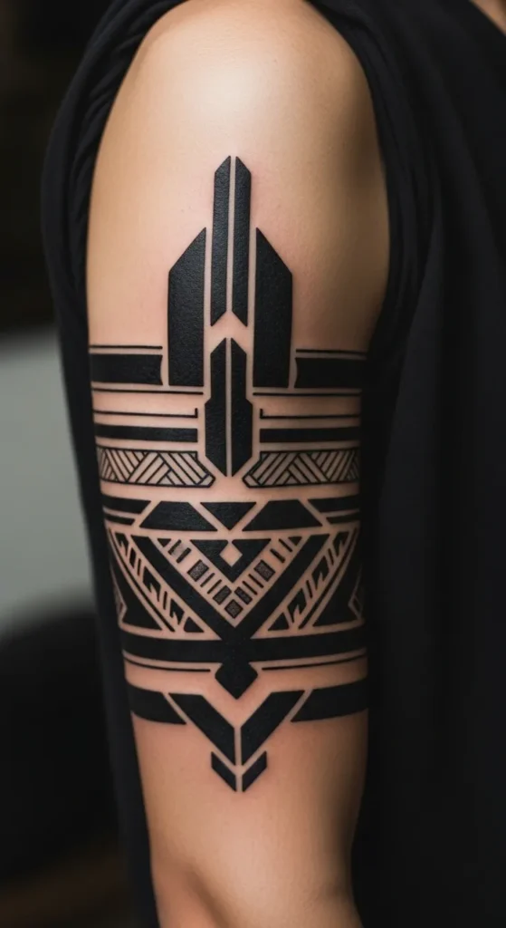 Geometric Black Armband