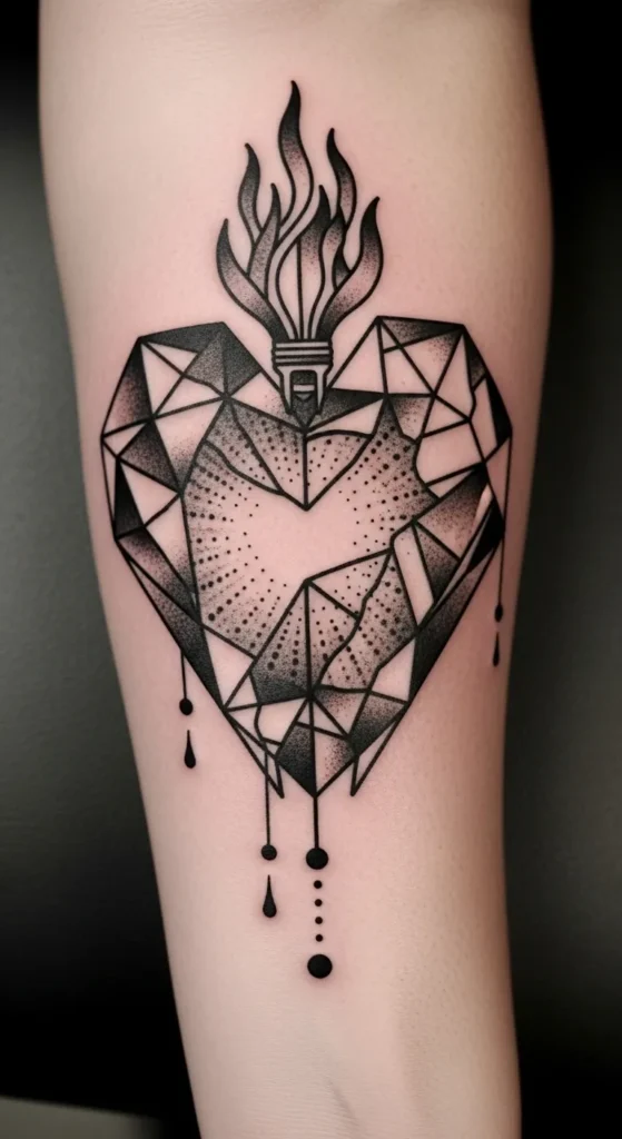 Geometric Sacred Heart