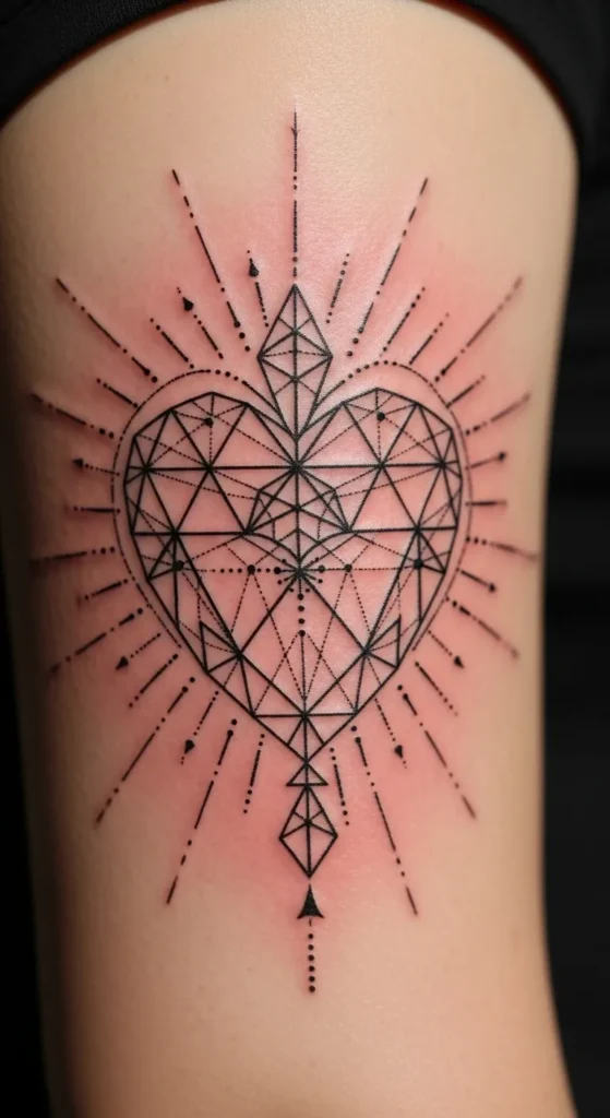 Geometric Sacred Heart