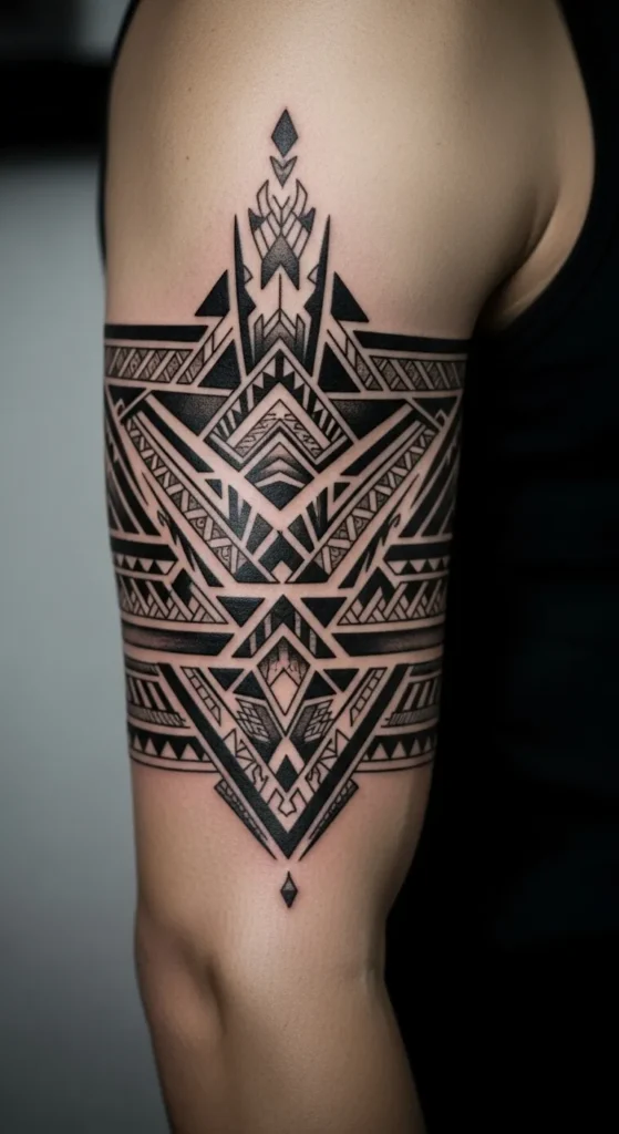  Geometric Triangular Tribal Armband