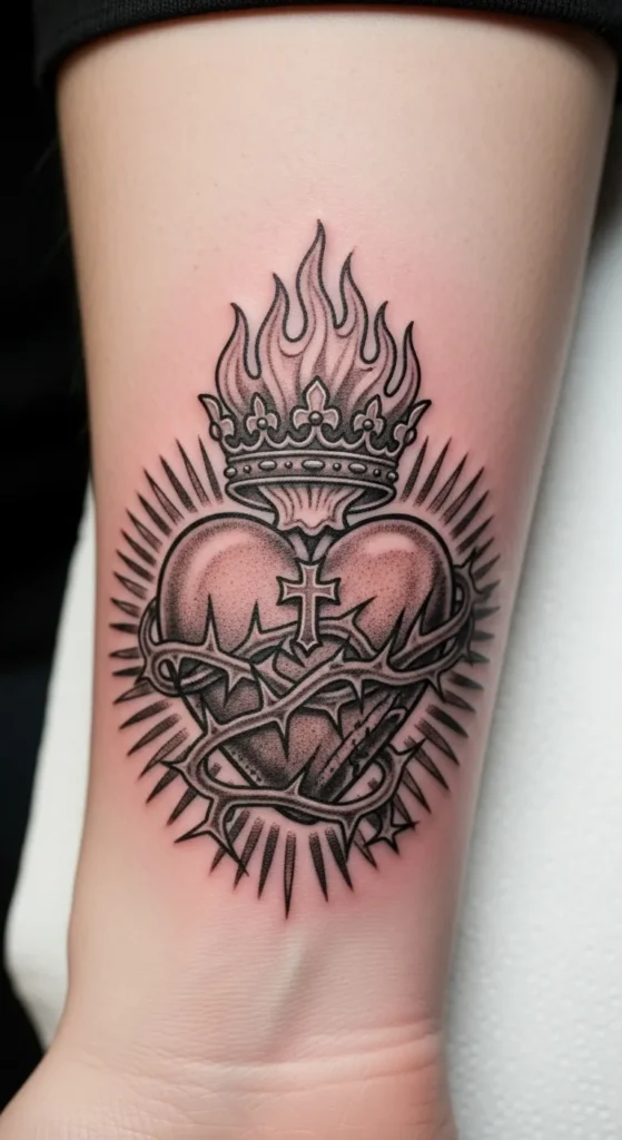 Heart with Thorns and a Crown