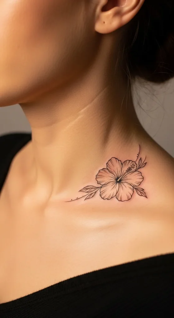 Hibiscus Behind the Collarbone