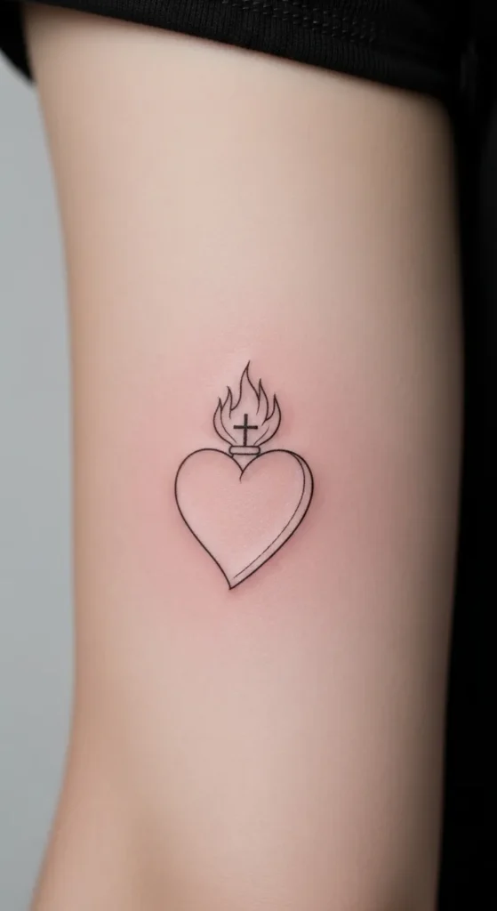 Inner Bicep Heart Outline
