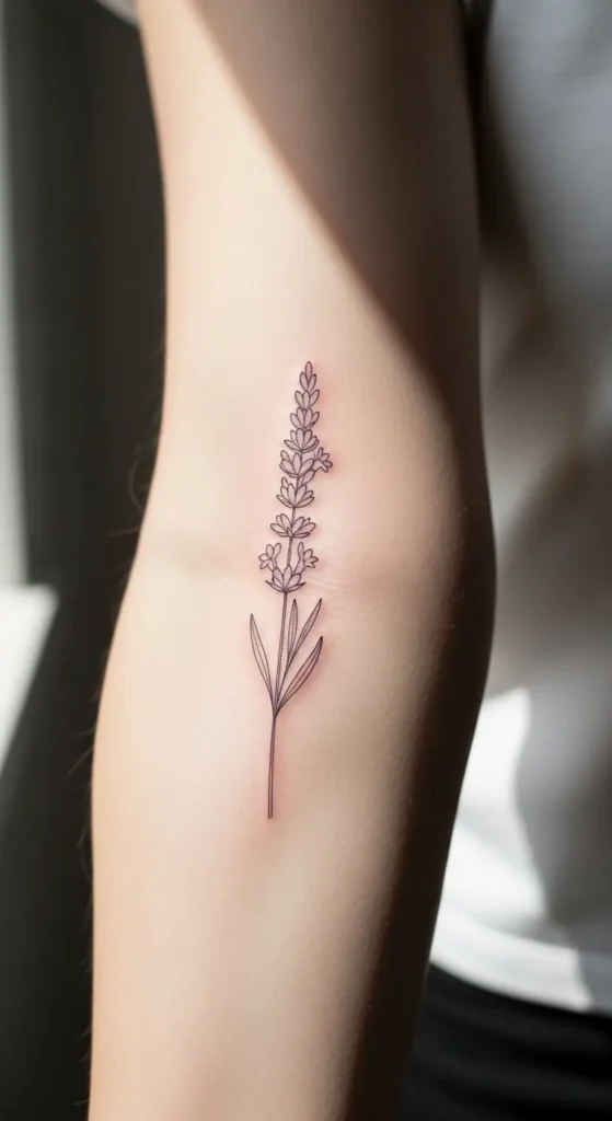  Lavender Stem on the Forearm