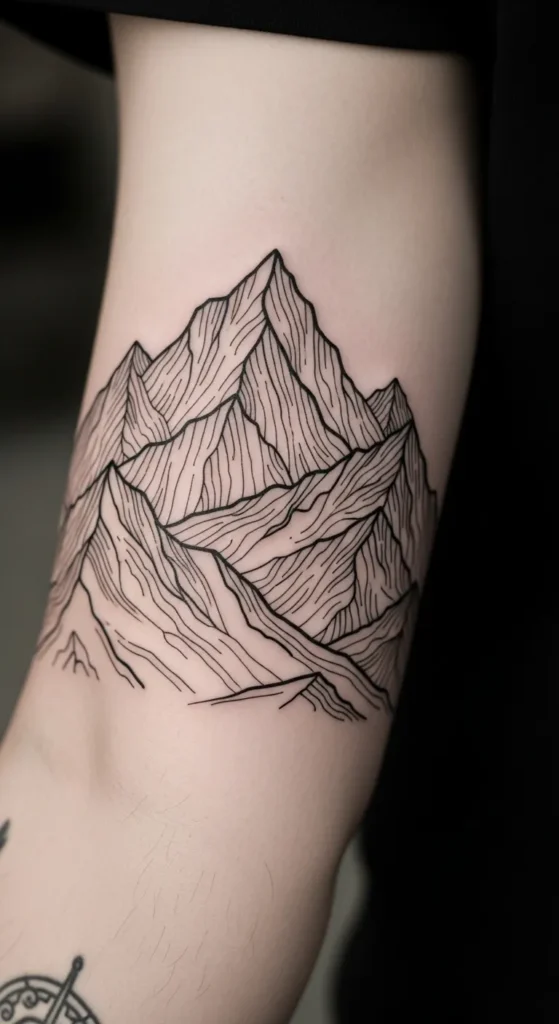  Linework Mountain Armband