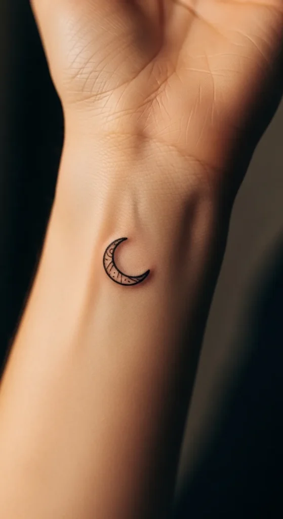 Minimal Moon Tattoo