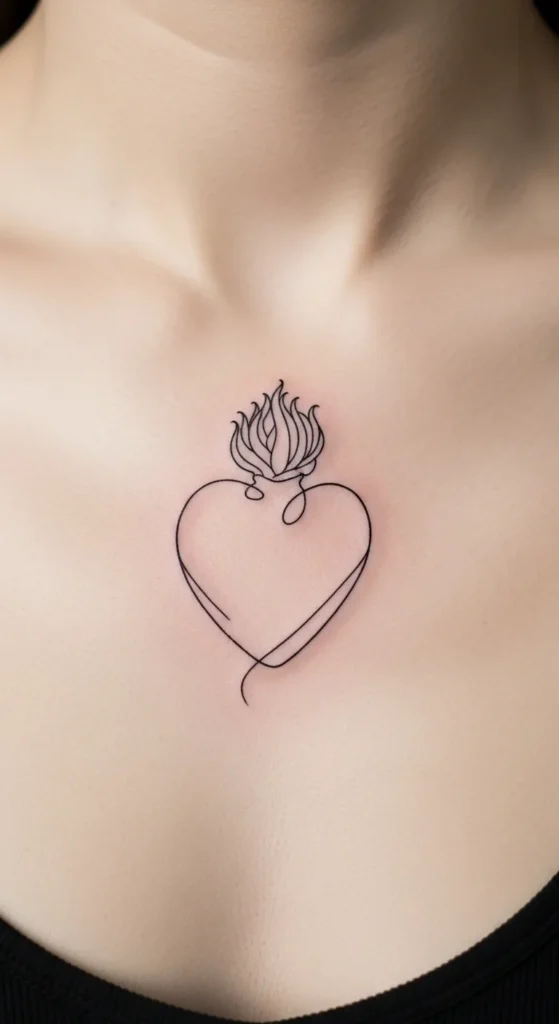  Minimal Sacred Heart Outline