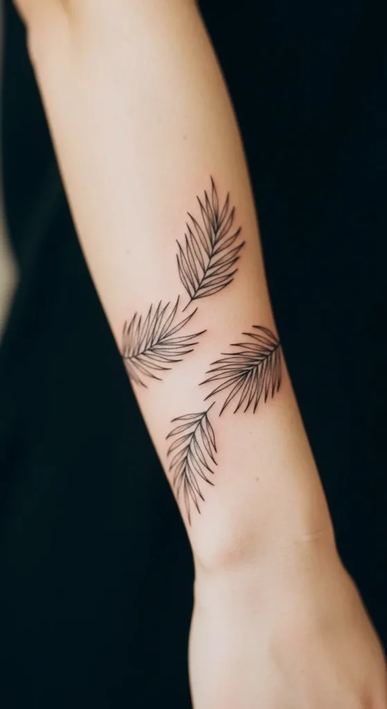 Minimalist Palm Leaves