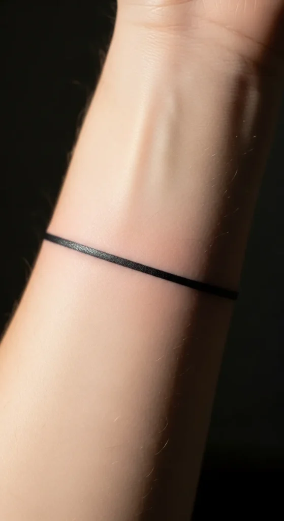 Minimalistic Black Line Armband