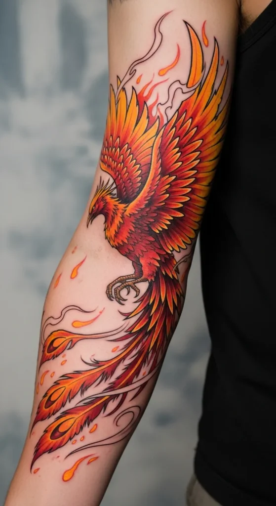 Phoenix Arm Band Tattoo