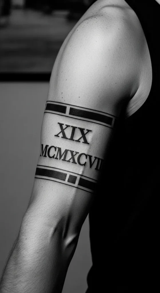  Roman Numeral Armband Tattoo