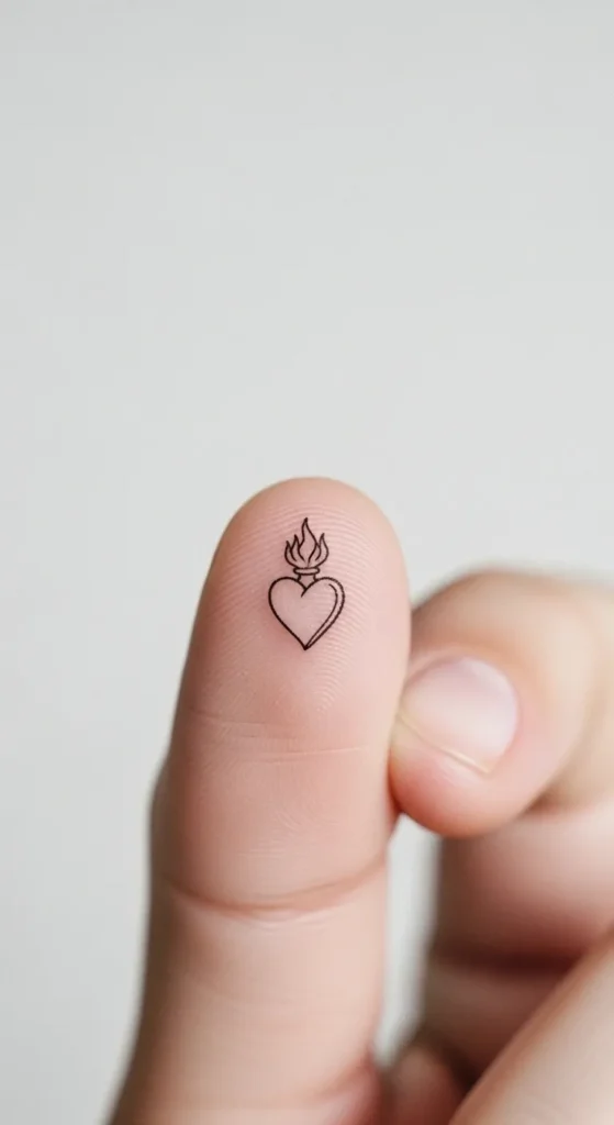 Sacred Heart on Finger Tip