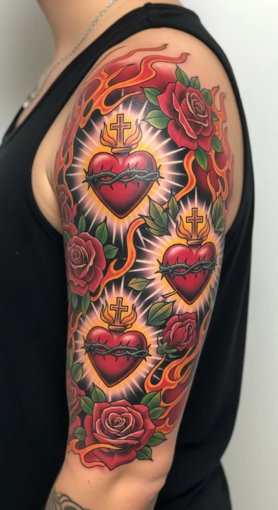 Sacred Heart Sleeve Accent