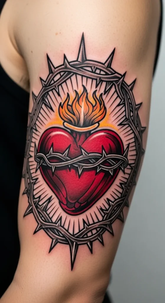 Sacred Heart and Thorned Crown