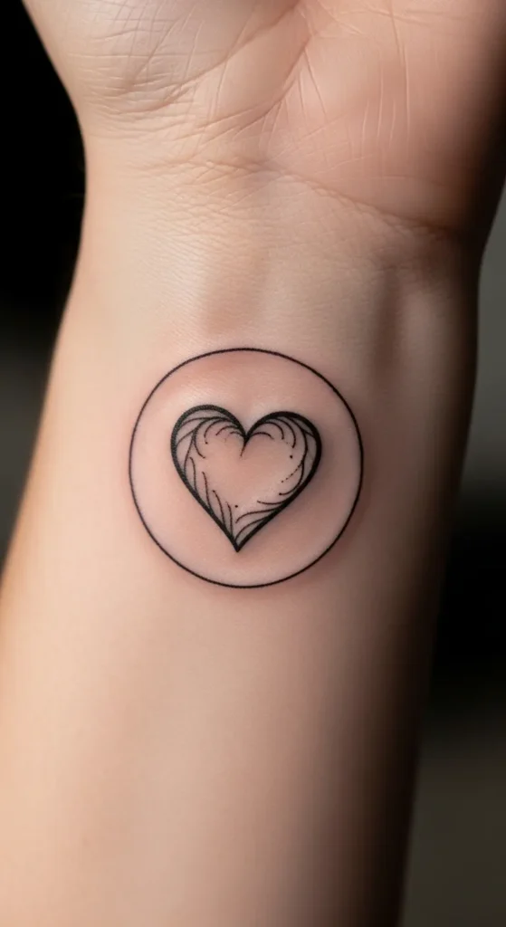 Sacred Heart in a Circle