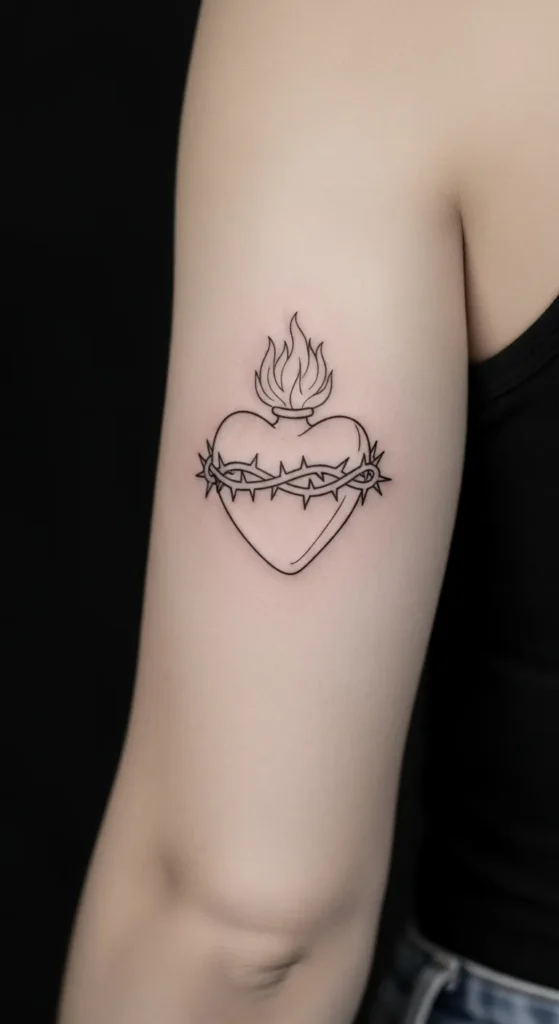 Sacred Heart on the Back of the Arm