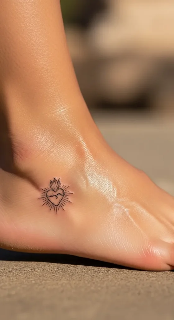 Sacred Heart on the Side of the Foot