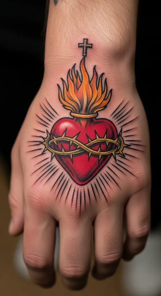 Sacred Heart on the Hand