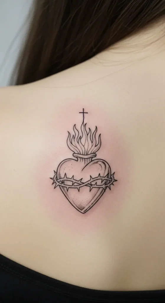 Sacred Heart on the Shoulder Blade