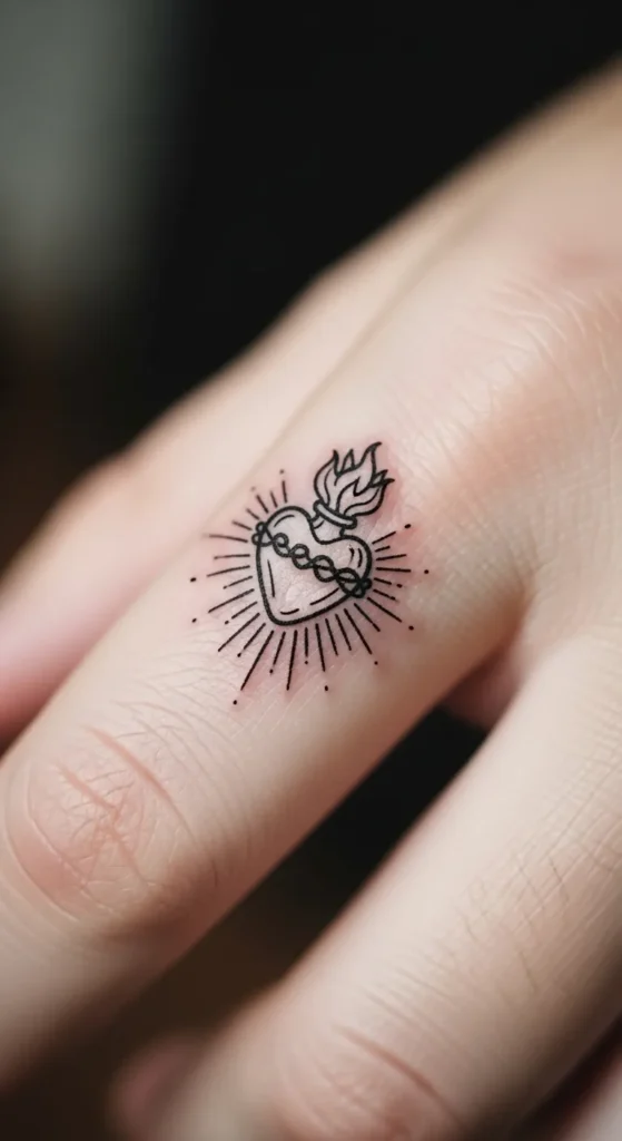Sacred Heart on the Side of the Finger