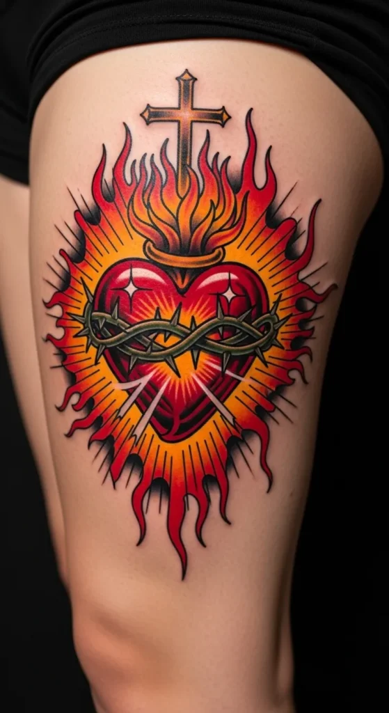Sacred Heart on the Thigh