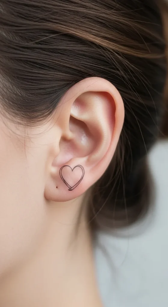 Sacred Heart on the Behind the Ear