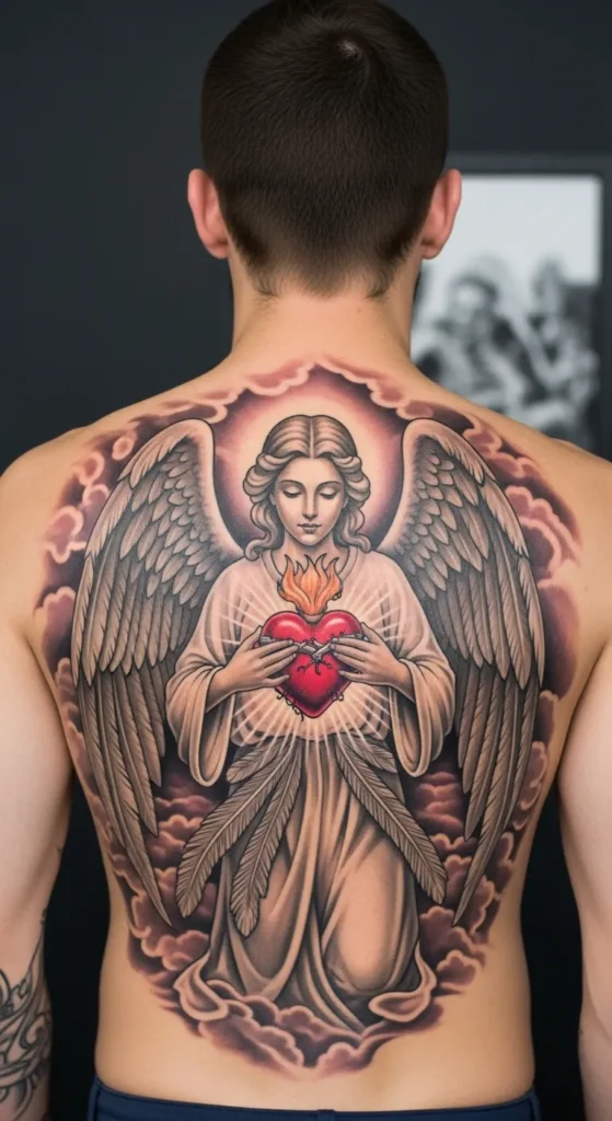 Sacred Heart with Angel