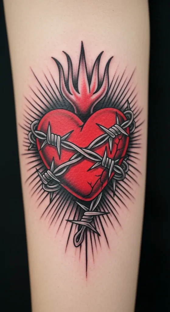 Sacred Heart with Barbed Wire