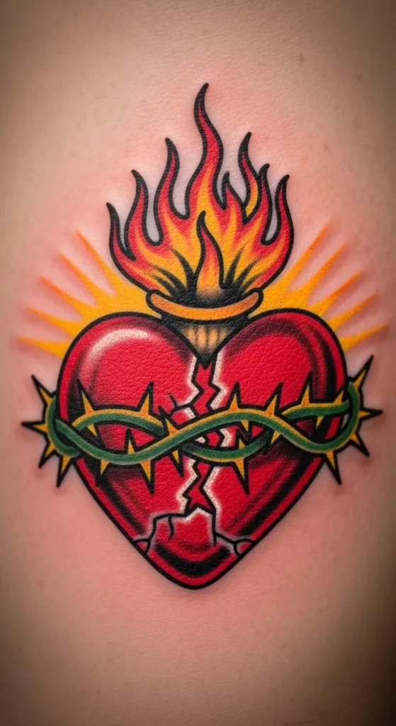 Sacred Heart with Broken Heart