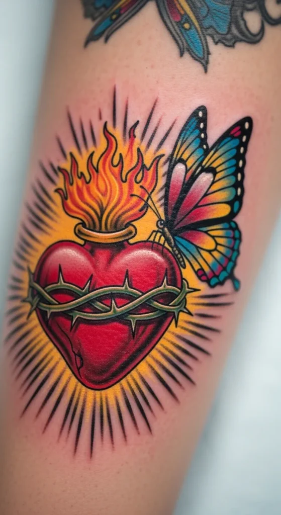Sacred Heart with Butterfly
