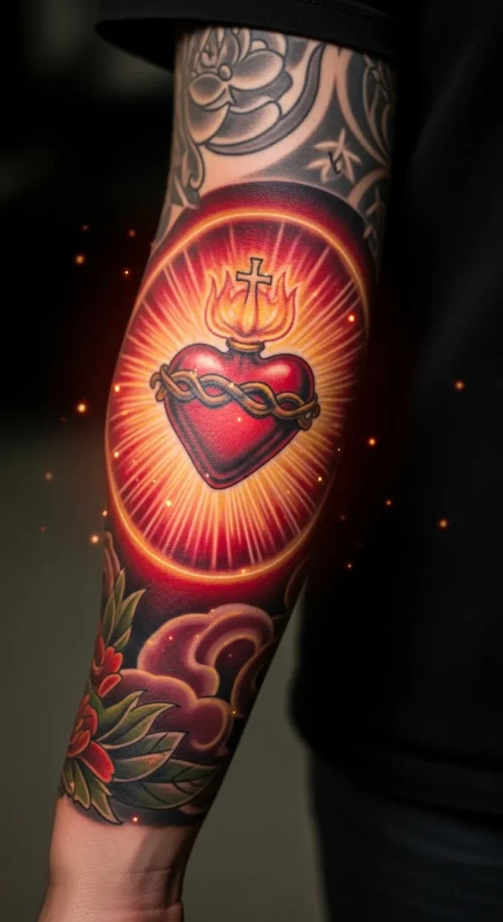  Sacred Heart with Celestial Halo