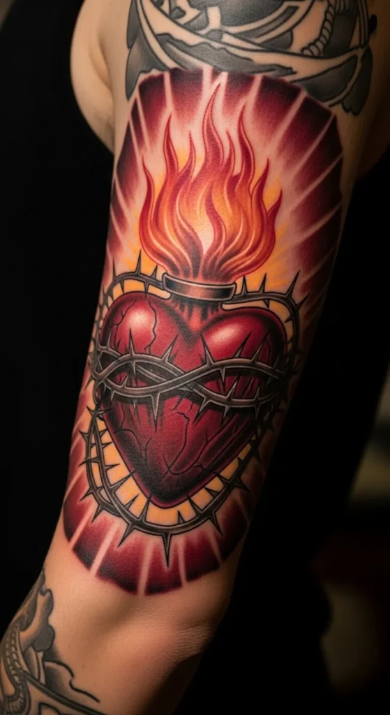 Sacred Heart with Crown of Thorns