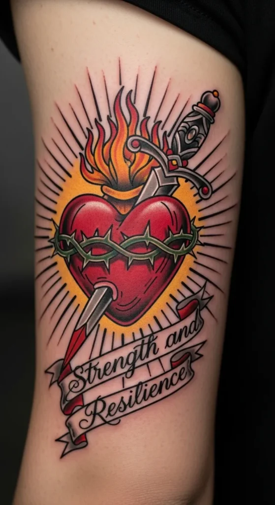Sacred Heart with Dagger