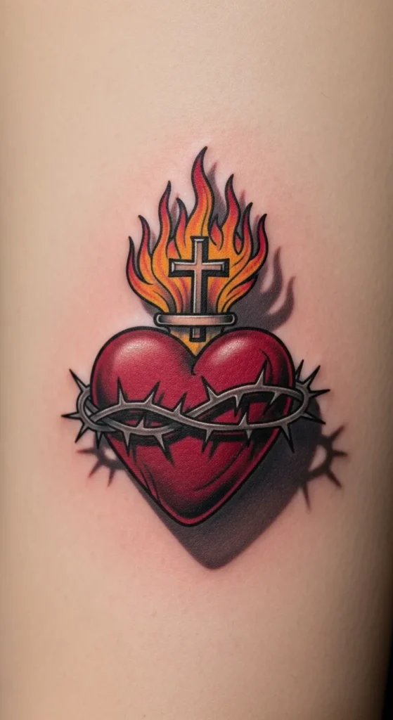 Sacred Heart with Drop Shadows