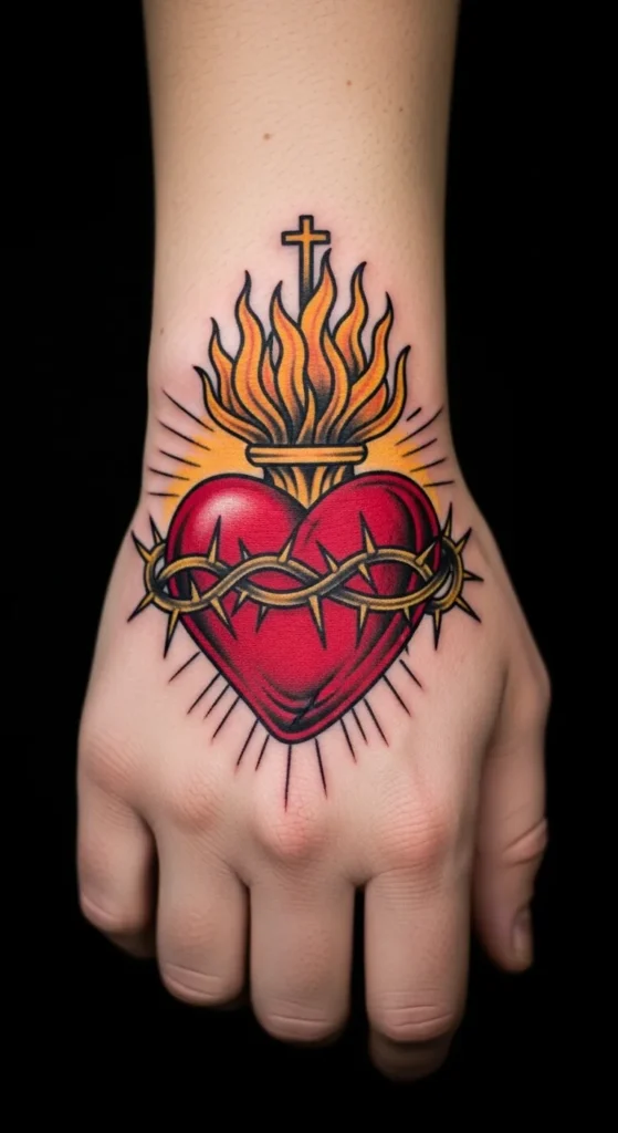 Sacred Heart with Dual Colors