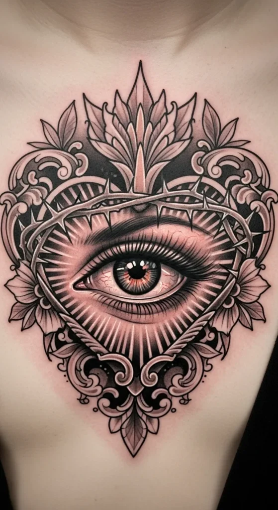 Sacred Heart with Eye