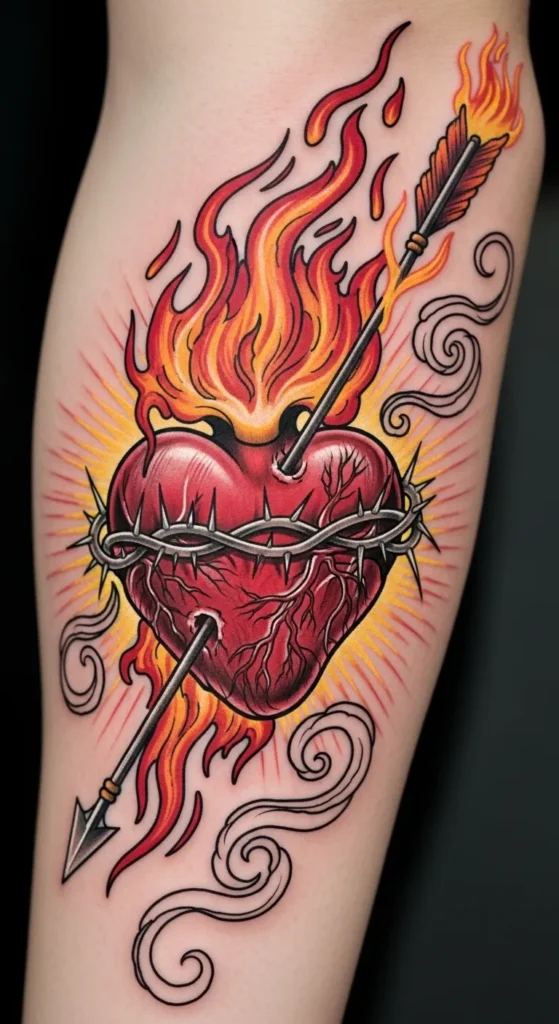 Sacred Heart with Arrow