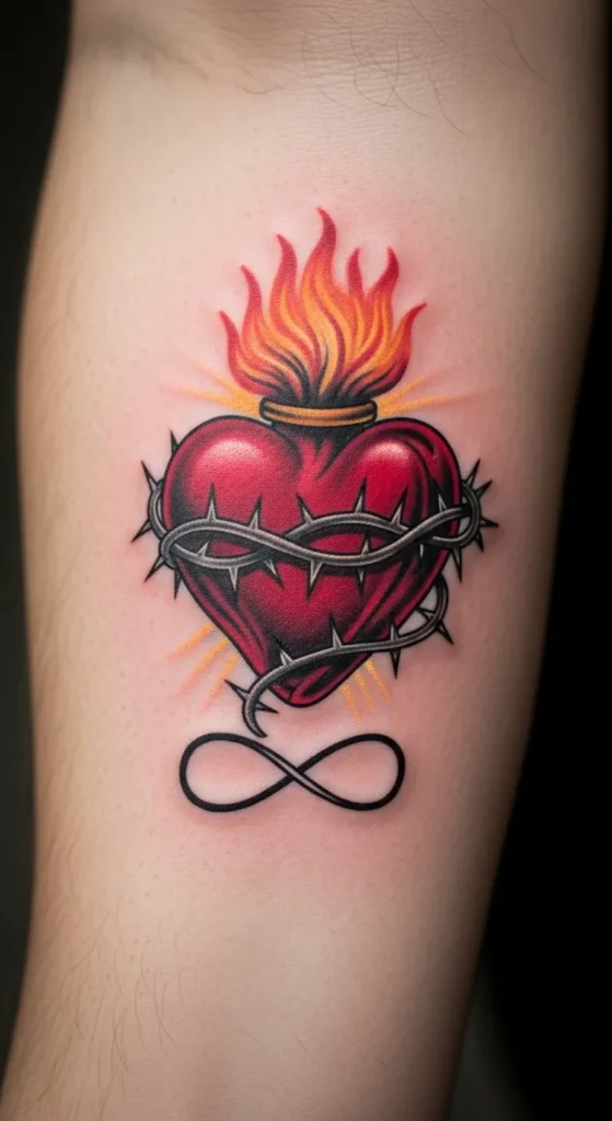 Sacred Heart with Infinity Symbol