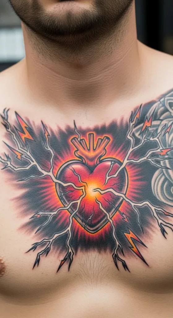  Sacred Heart with Lightning