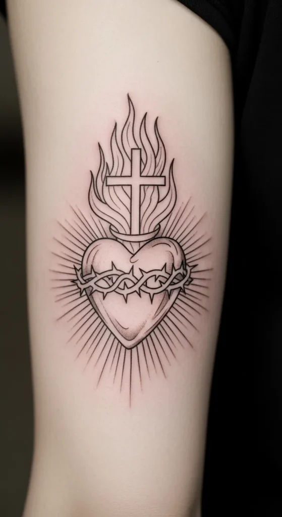 Sacred Heart with Minimal Shading
