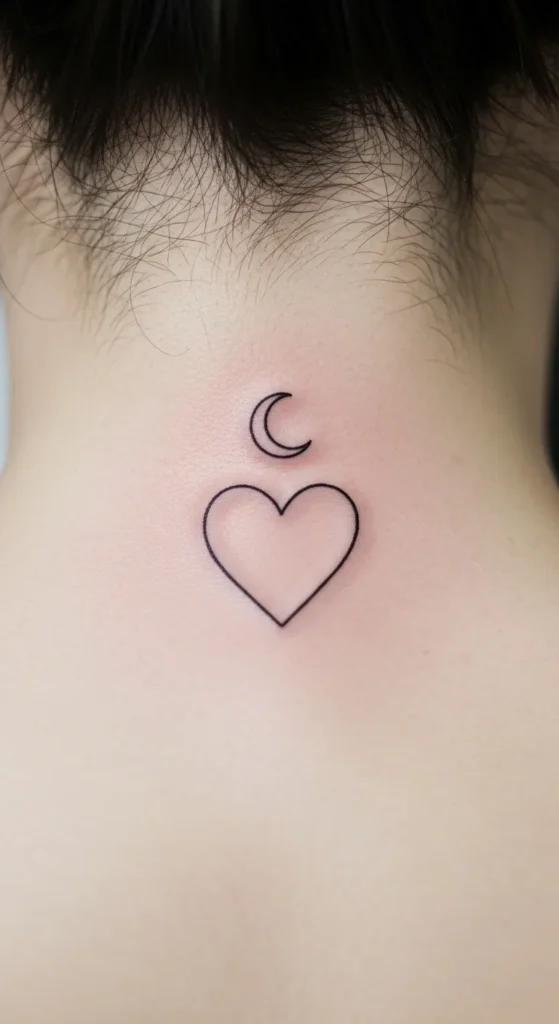 Sacred Heart with Moon