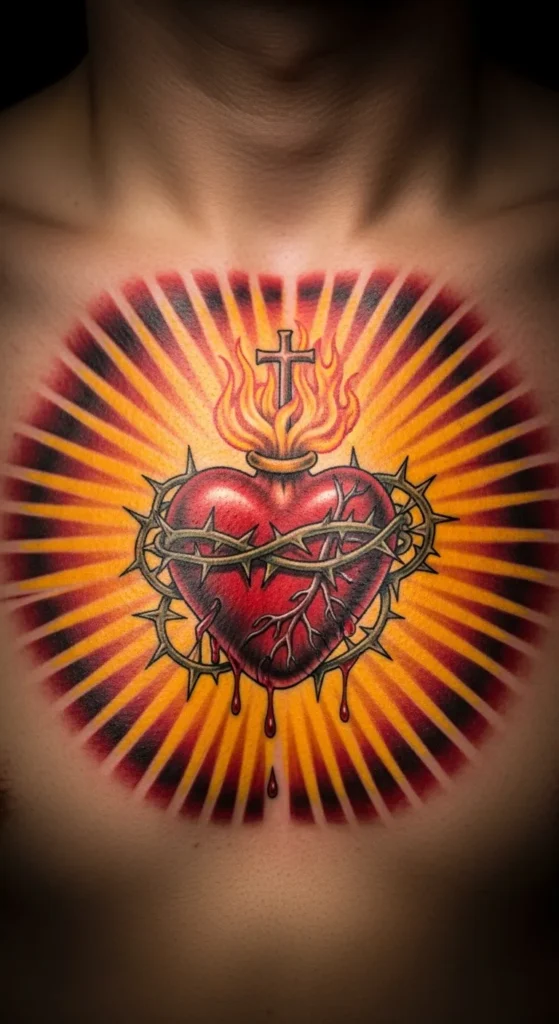 Sacred Heart with Radiant Light