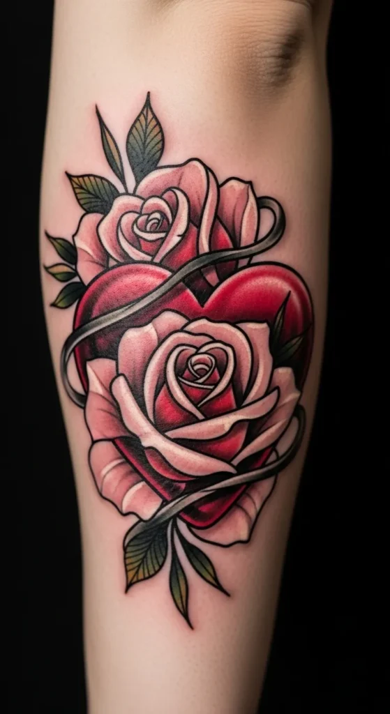 Sacred Heart with Rose