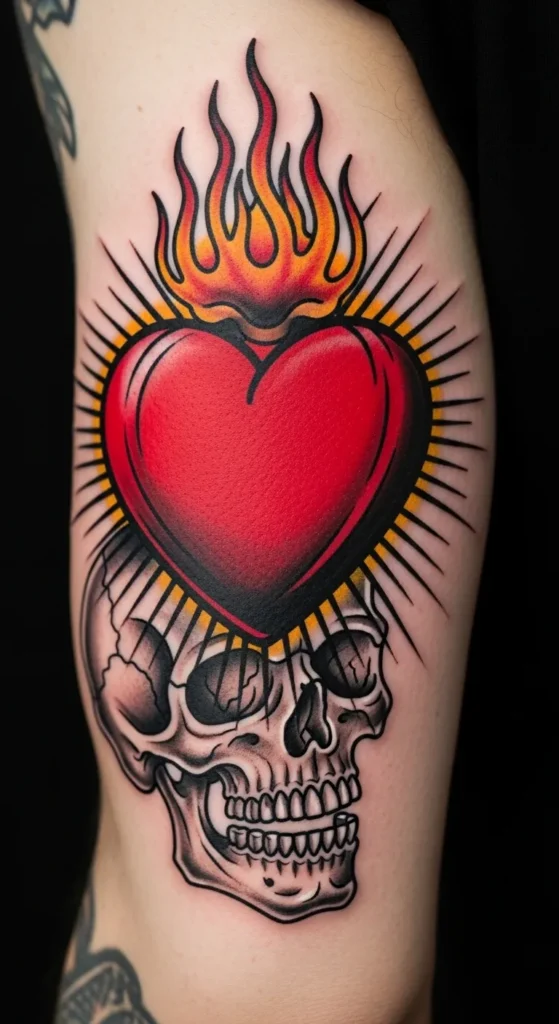 Sacred Heart with Skull