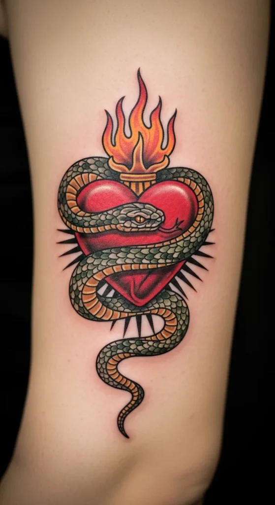 Sacred Heart with Snake