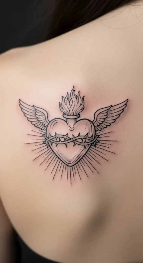 Sacred Heart with Wings