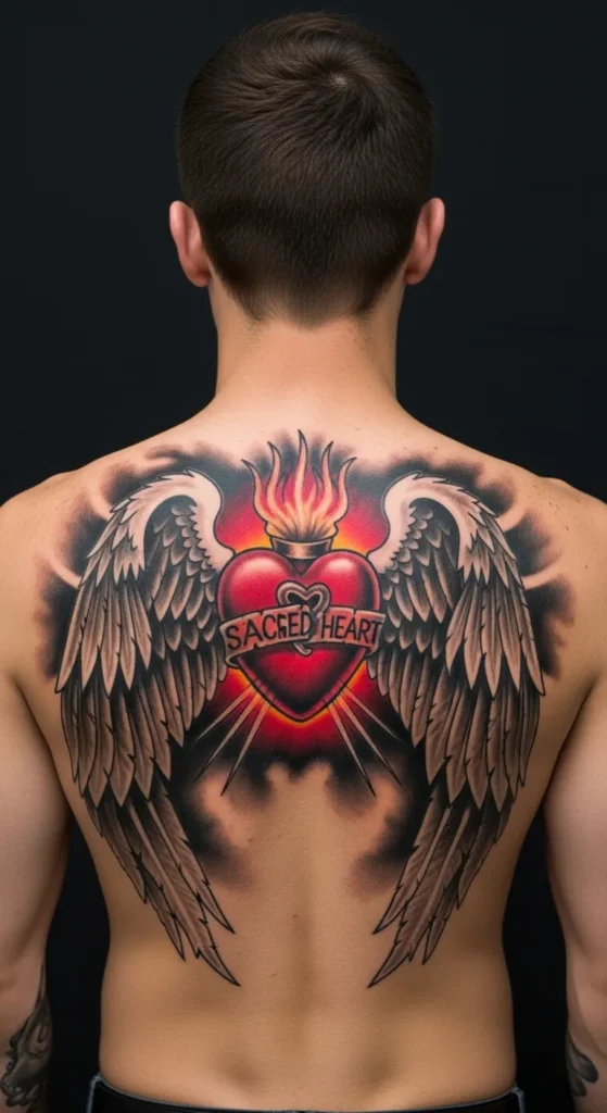 Sacred Heart with Wings