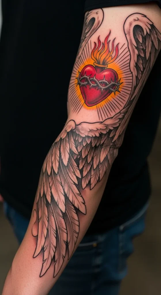 Sacred Heart with Wings