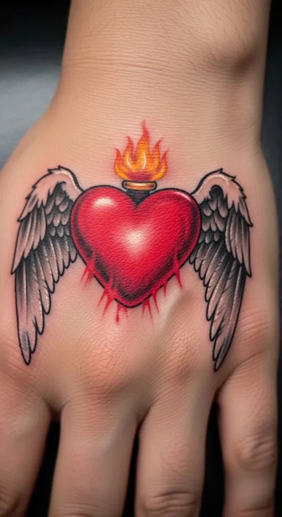 Sacred Heart with Wings